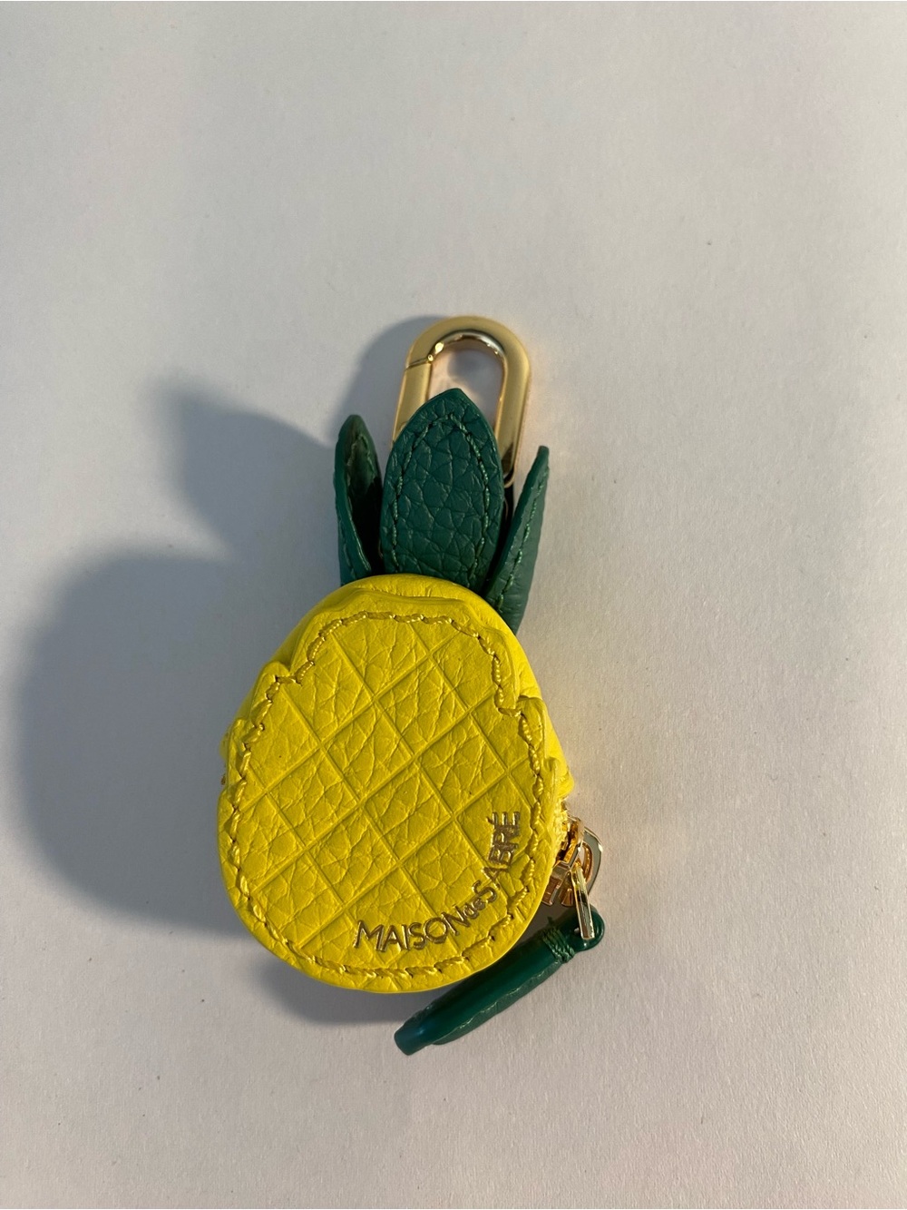 Maison de Sabre Fruit Bag Charm Pineapple Leather